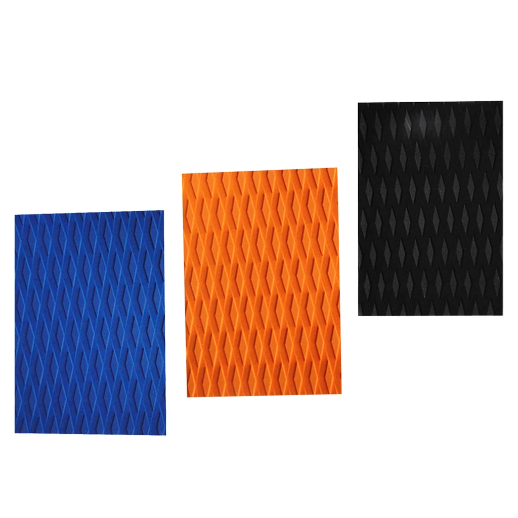 

Non-slip EVA SUP Surfboard Skimboard Traction Pad Deck Grip Mat DIY Surfing Accessories 30 x 21 x 0.5 cm Black/Blue/Orange