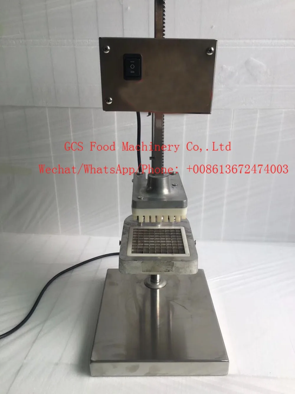

Free shipping 220V Electric Fries Cutting Machine come with 3 size 7MM 10mm 13MM dicing disc