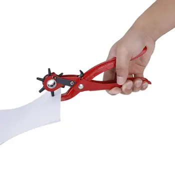 

Leather Hole Punch Plier Revolving Leather Belt Cut Eyelet 6 Sizes