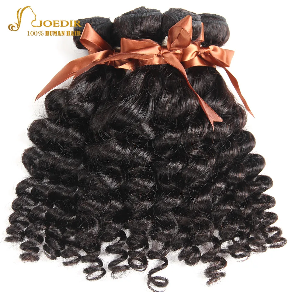 

Joedir Funmi Curly Hair 3 Bundles Malaysian Non Remy Human Hair Weave Bundles Natural Color Hair Extensions Free Shipping