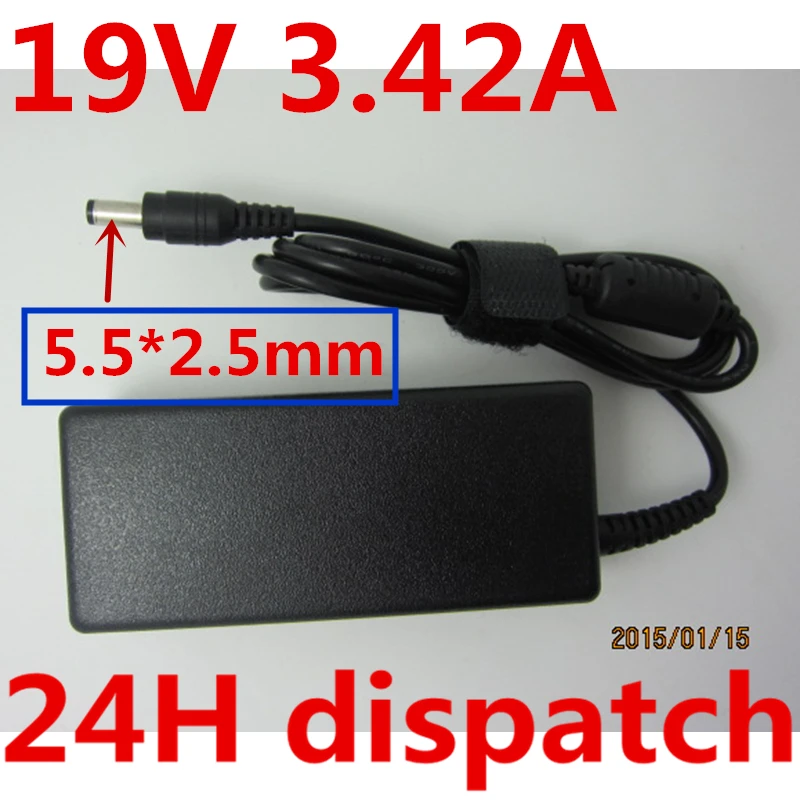 HSW 19V 3.42A 65W 90W 2 5*5 5mm AC DC источник питания адаптер Зарядное устройство для ноутбука