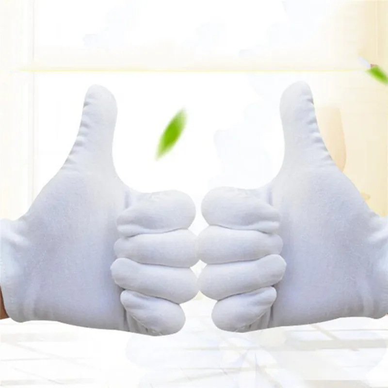 1 Pair Green Gardening Disposable White Cotton Ceremonial gloves for male female Serving / Waiters / drivers / Jewelry Gloves