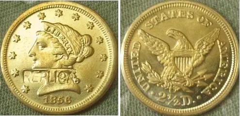 

$2.5 Liberty Gold 1856-C copy coins