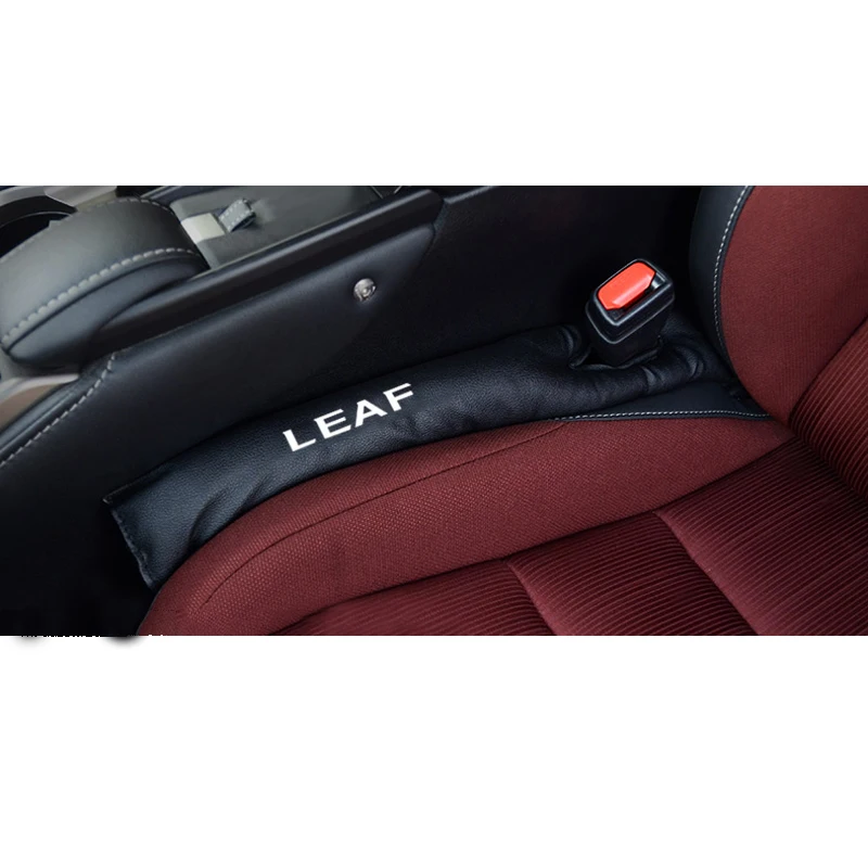 

2pcs PU Leather Fillers Spacer Filler Slot Plug Car Seat Gap Pad For Nissan Leaf