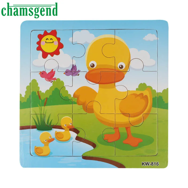 

Chamsgend High Quality Wooden Duck Jigsaw Toys For Kids Education And Learning Puzzles Toys Levert Dropship Aug11