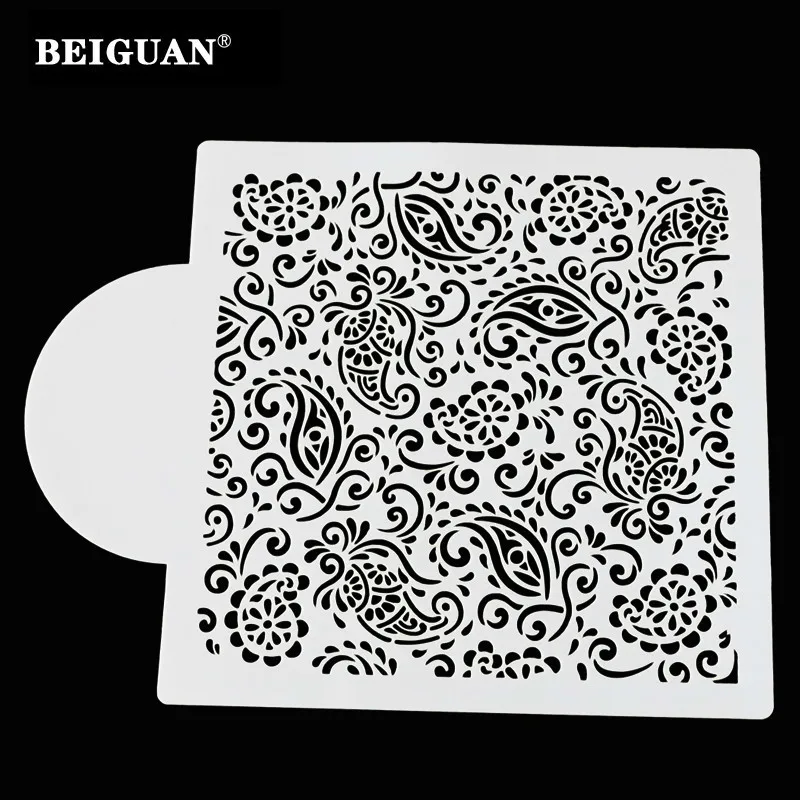 

15*19cm Bakeware Baking Flower Fondant Cake Decorating Tools Cake cookie Stencil Template Mold