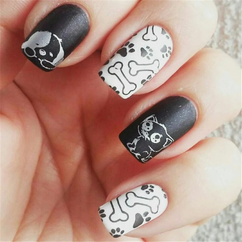 BORN PRETTY Animal Theme Nail Art Stamp шаблон собака кошка дизайн изображение печать пластины прямоугольник Маникюр Трафарет Инструмент BP-L025