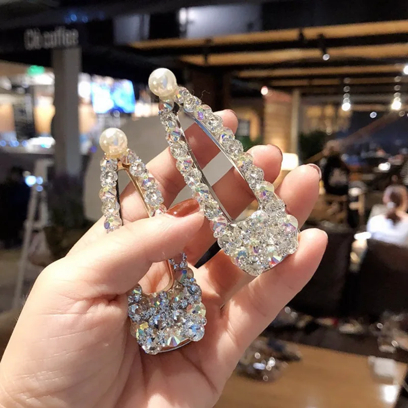 

Korean Metal Crystal Hairpin Women's Clothing Fashion Shiny Rhinestone Hairpin