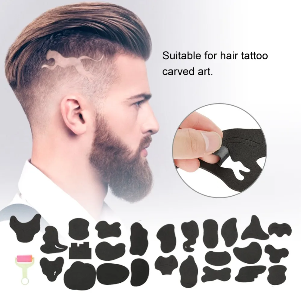 fade haircut stencil