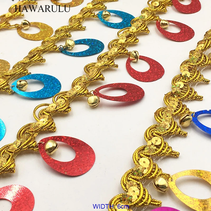 HAWARULU 2 ярда 6 см DIY sequinned leaf Подвеска Кружева танец живота Индийский танец платье отделка Рождество Хэллоуин Праздничная сцена свадьба HAWARULU 2 ярда 6 см DIY sequinned leaf Подвеска Кружева танец живота Индийский танец платье отделка Рождество Хэллоуин Праздничная сцена свадьба
