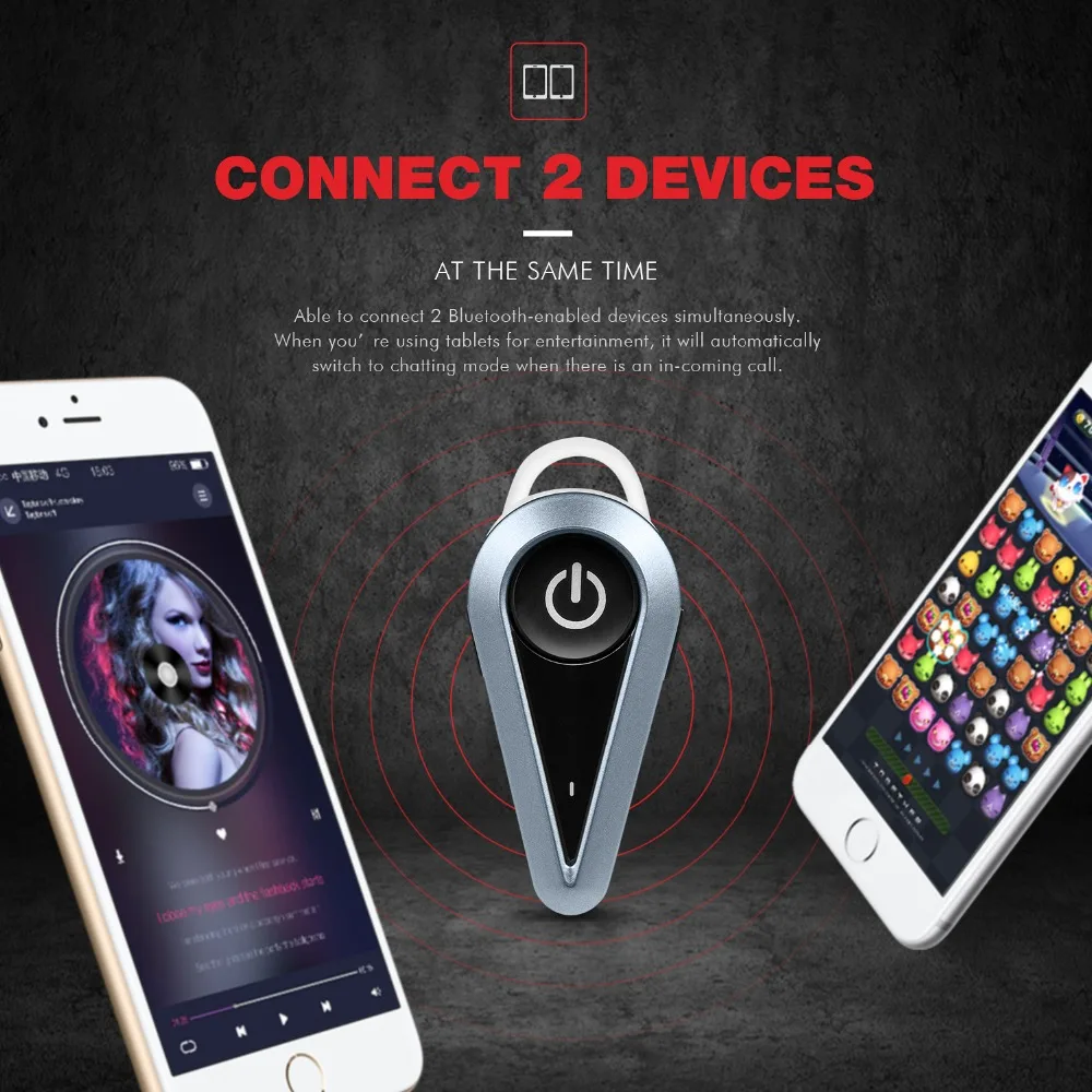 Беспроводные наушники HAVIT 4 1 Bluetooth 16 мм мини бизнес Одиночная Автомобильная