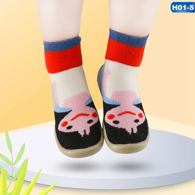 2019 Warm Socks Baby Boys Girls Shoe Socks With Rubber Soles Toddler