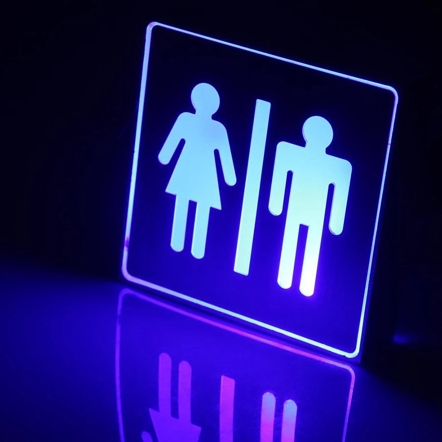 

1W IP65 AC85-265V LED Indicator Light Man Woman Toilet Coffee VIP WIFI Welcome etc Sign Lamp Night Light for Public Places