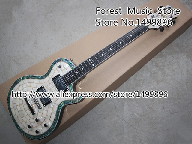 Cheap Chinese Musical Instruments Shell Maple Deluxe Electric Guitar Multicolor Binding Body Lefty Custom Available