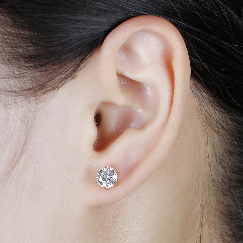 moissanite earrigns rose gold (7)