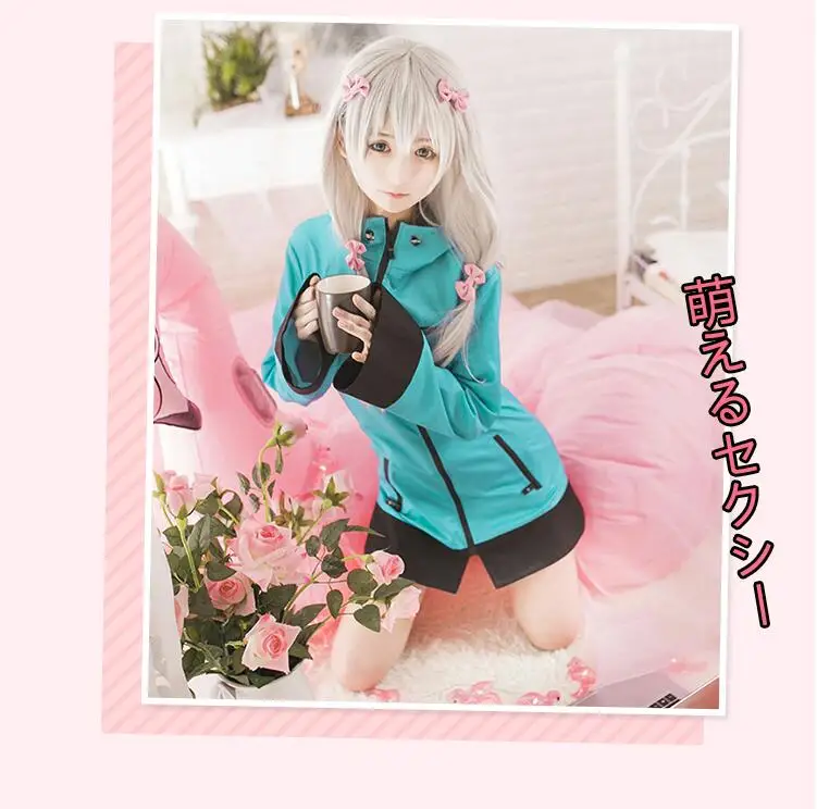 Anime Eromanga Sensei Cosplay Costume Izumi Sagiri Copslay Coat Sleepwear Pink Pajamas T-shirt Fancy Party Outfits for Halloween (13)