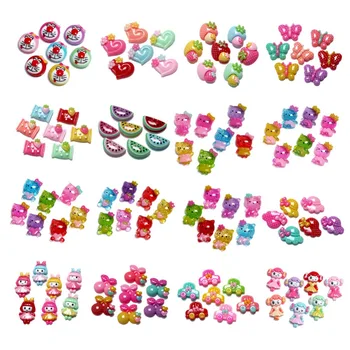 

50Pcs Mixed Resin Style Decoration Crafts Kawaii Beads Flatback Cabochon Embellishments For Scrapbooking DIY Accessories