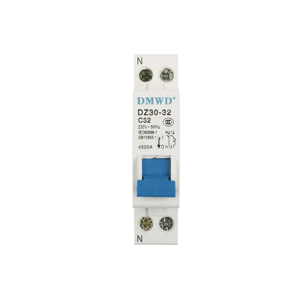 DMWD DPN DZ30-32 1P+ N 10A 16A 20A 25A 32A 220v 240V~ 50 HZ/60 HZ Выключатель остаточного тока RCCB DPN
