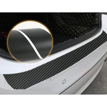 

Car SUV Rear Guard Bumper Protector Trim Cover Sticker Strip Carbon Fiber Film