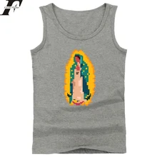 Гваделупа пикселей бак футболки Tops Tees Men/женская спортивная одежда, майка-топ Стиль Повседневные принты майки без рукавов