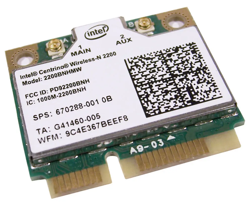 Беспроводной адаптер карты для Intel 2200BGN 2200BNHMW Wi-Fi половинный мини PCI-e pcie