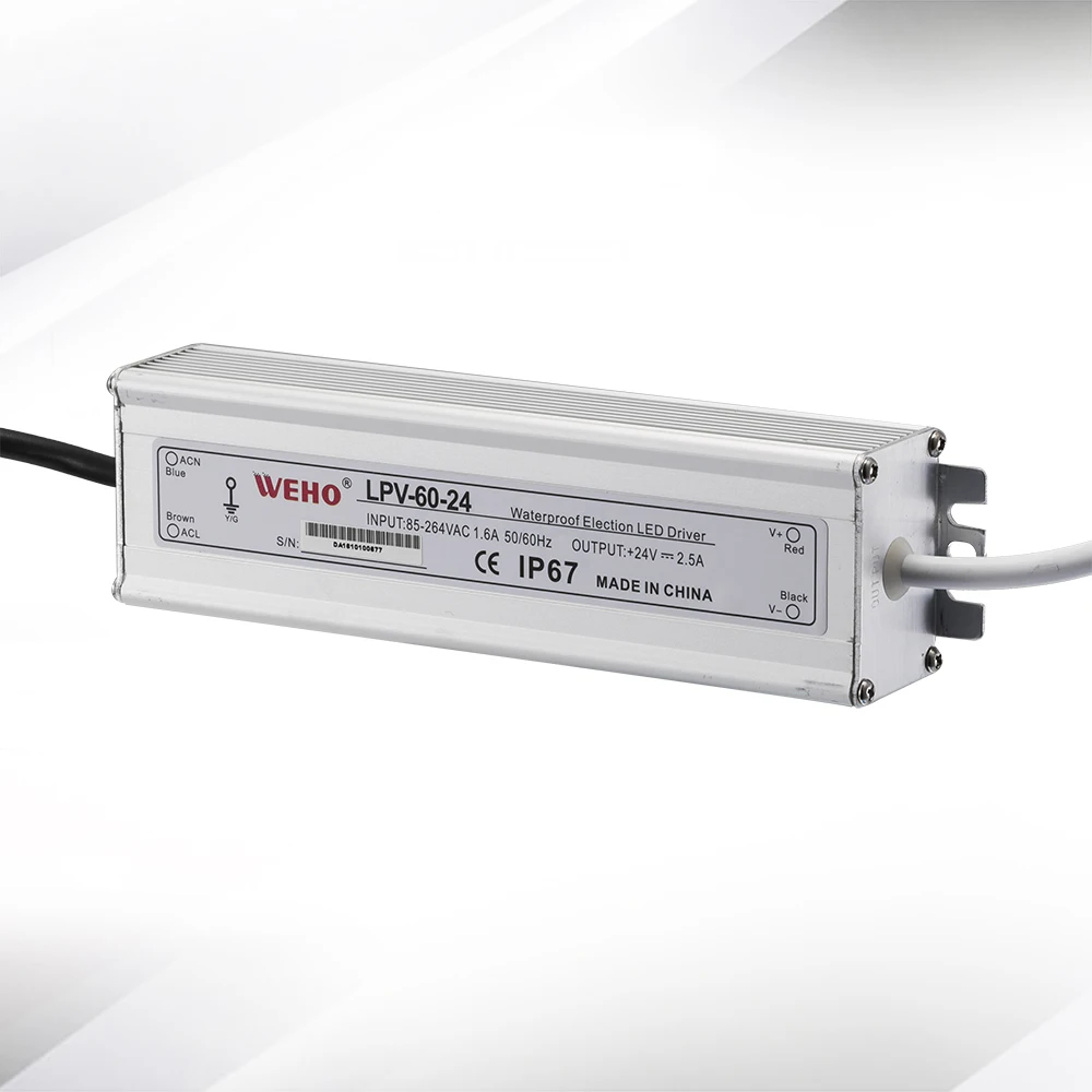 (LPV 60 24) Низкий уровень Шума ac dc Постоянное напряжение 24v 60w Водонепроницаемый