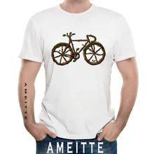 Nueva camiseta de moda de verano para hombres, divertida camiseta de Arte de bicicleta de Árbol Verde, camisetas casuales blancas de diseño Vintage, camisetas Punk de novedad para niños