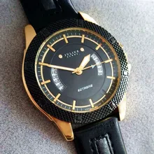 Homme Man Watch Japan Quartz 4 Colors Hours Fashion Dress Bracelet Leather Boy Birthday Christmas Father