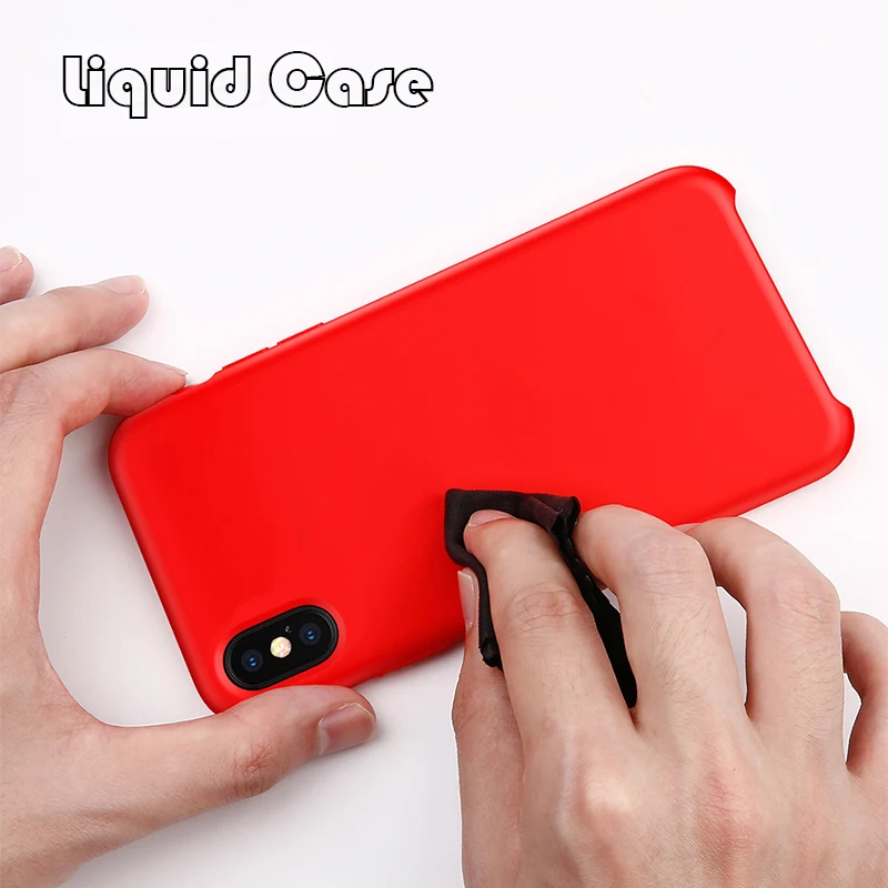 

RDCY Luxury Liquid Silicone Case For iPhone XS Max Smooth Candy Color Silicon Case For iPhone XS Xs Max XR Coque Phone Cover