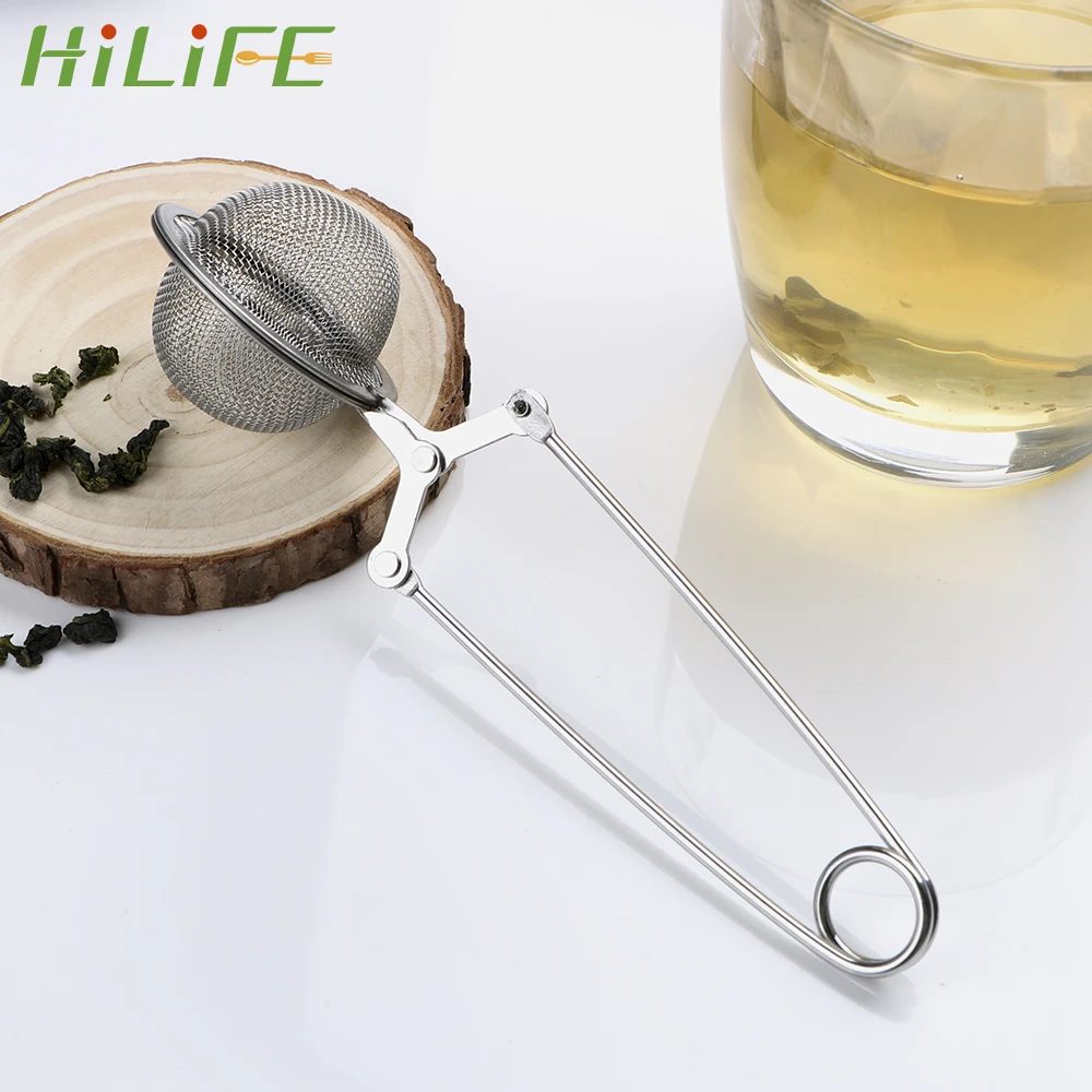 Сферическое Сетчатое ситечко для чая HILIFE с ручкой из нержавеющей стали