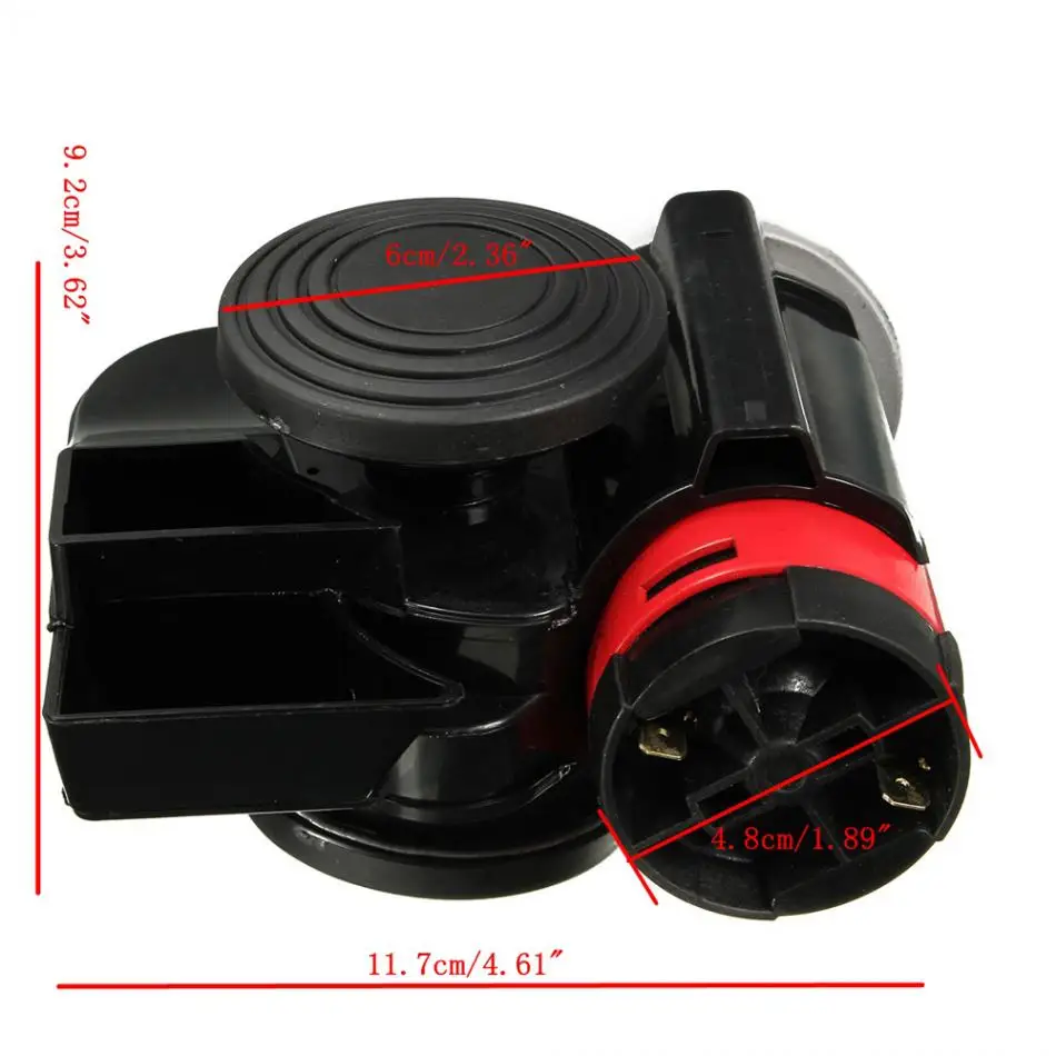 12V 139dB Snail Dual Air Horn For Car Vehicle Motorcycle Yacht Boat SUV Bike