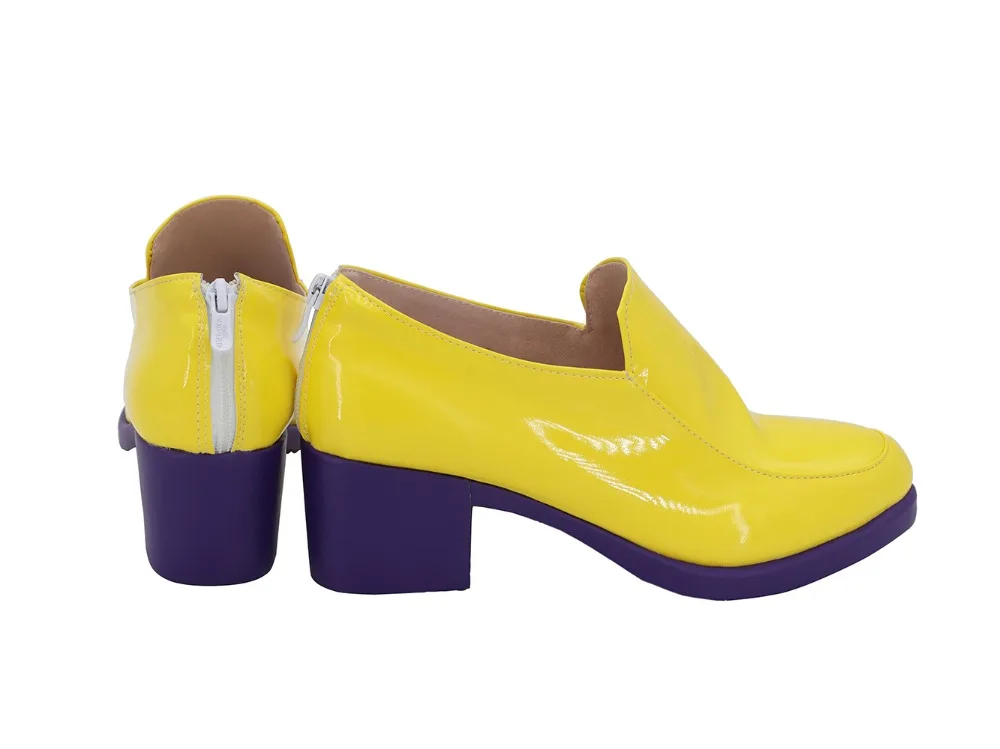 JoJo's Bizarre Adventure Giorno Giovanna Stand Gold Experience Cosplay Shoes Golden Boots High Heel  (3)