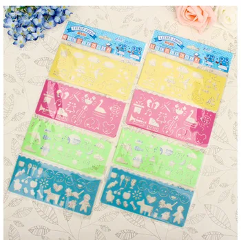

Multifunction Template ruler Children drawing supplies stationery 5pcs free shipping