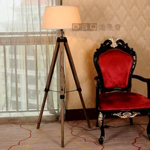 Скандинавский скандинавский американский стиль торшер Деревянный светильник торшер 3 цвета абажура