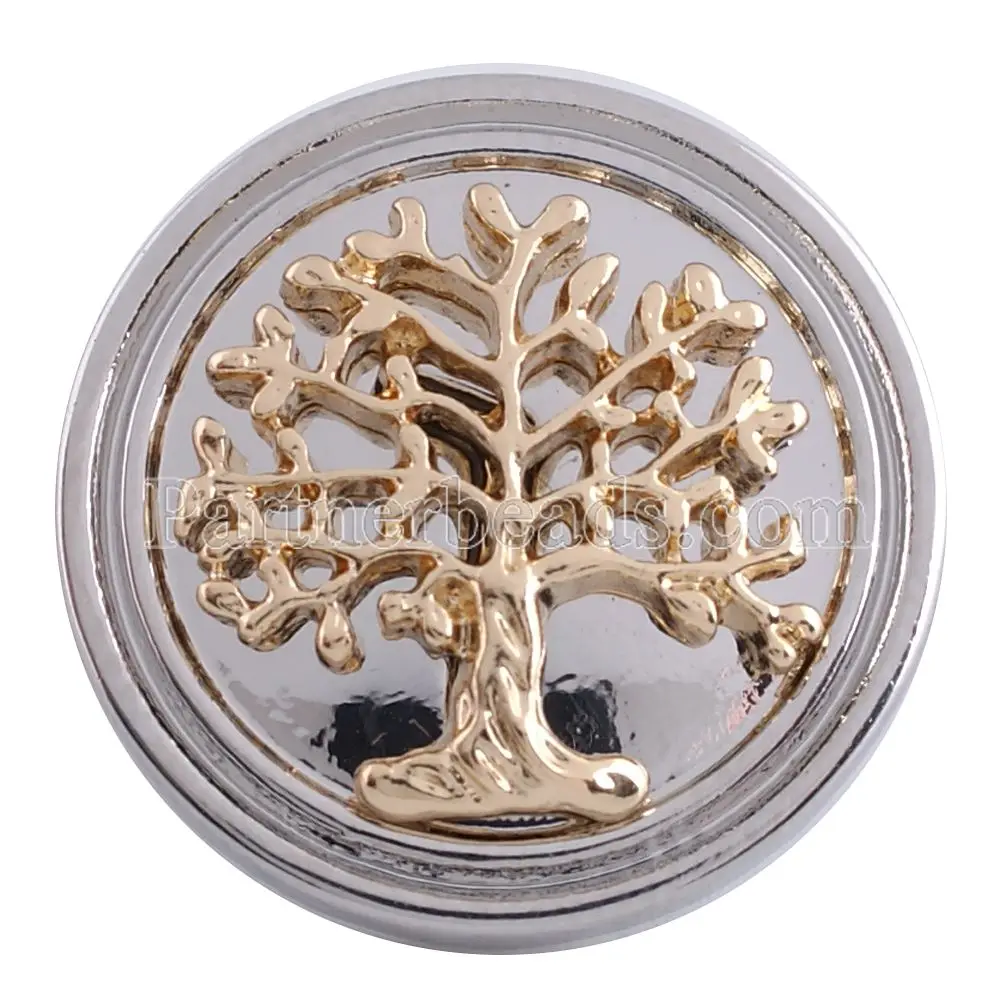 

20MM snap tree silver gold plated with Enamel interchangable Ginger Snaps jewelry for Bracelet necklace snaps jewelry KC5208