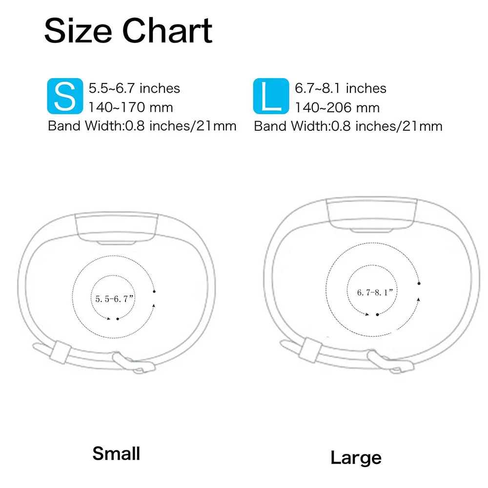 Fitbit Size Chart Alta Hr