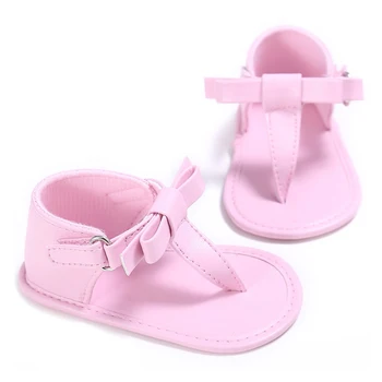 

WOTT Best Sale Girls Sandals Flip Flops Bow knot Sandals Non-Slip Infant Soft Child Toddler Kid Shoes Pink 6-12M