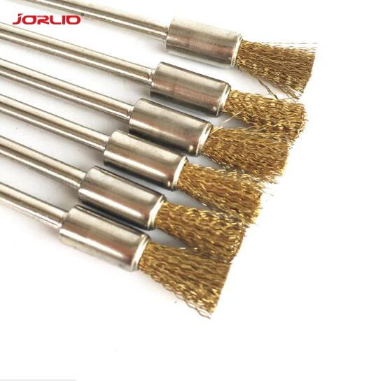 Luo Ke 20 Pcs Extended Shank Brass End Brushes - 1/8" Extra Long Shank Wire Brushes For Rotary Tools | Rust & Paint Removal - View #8