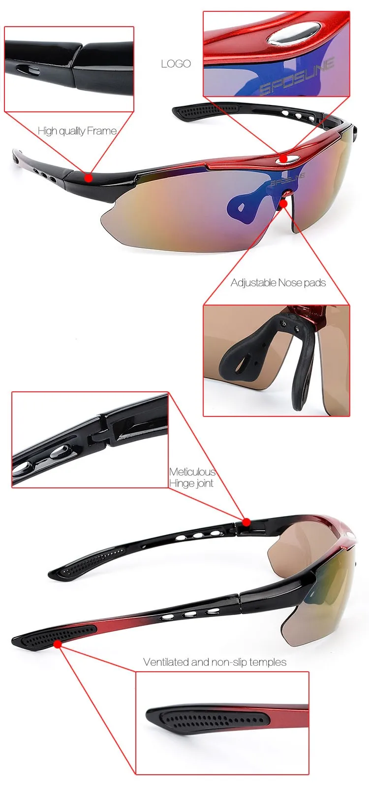 1.Polarized tennis sunglasses