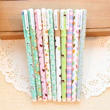 10 шт./лот) 0.38 мм цветочные гель-ручка каваи канцелярские школьные принадлежности подарок