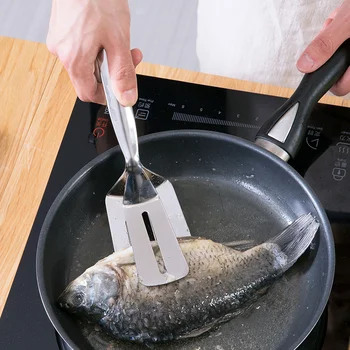 

Vanzlife stainless steel frying spatula frying fish shovel home kitchenware frying spatula steak shovel