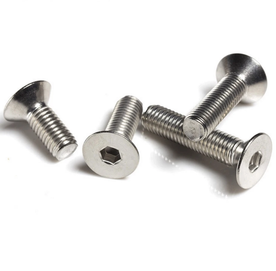 

304 M2M3M4M5M6M8 flat countersunk head inner hexagon stainless steel screw bolt DIN7991