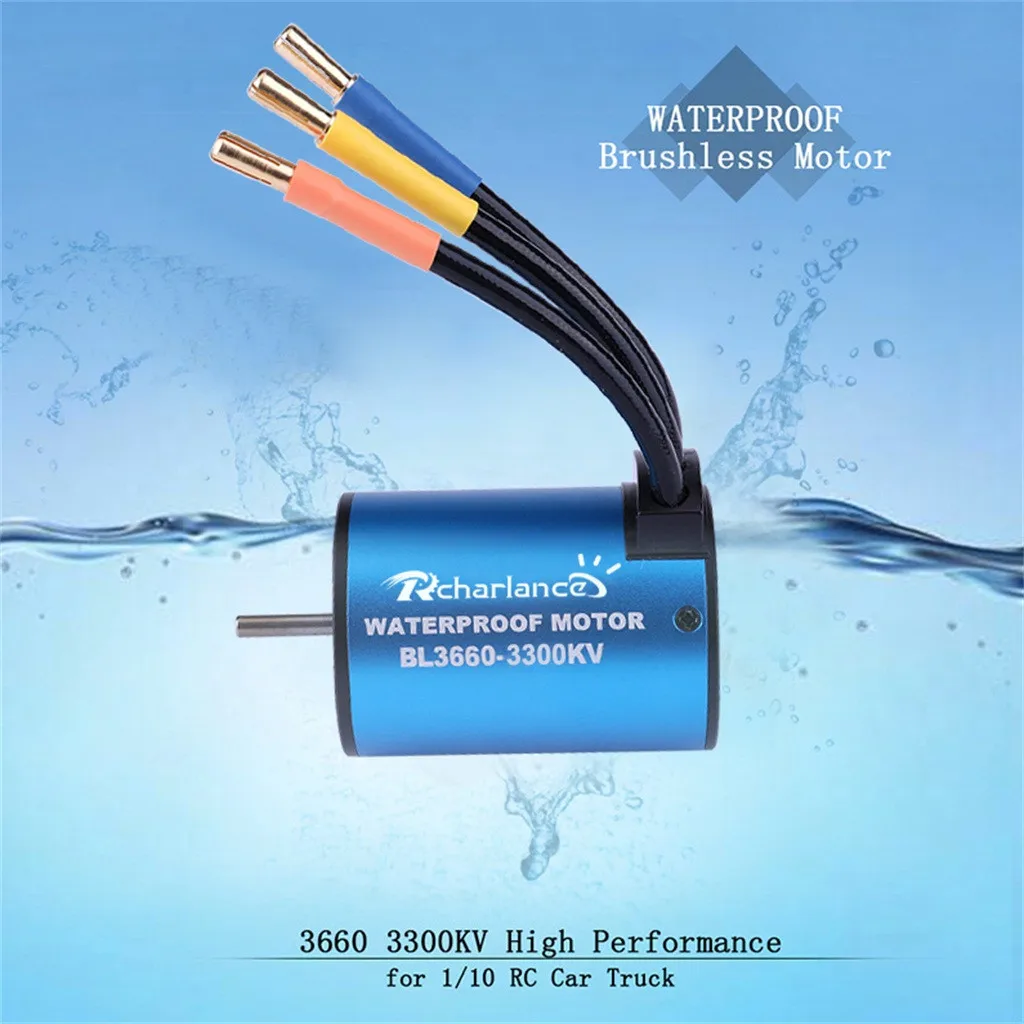 

Waterproof 3650 3900KV Brushless Motor+60A ESC for 1/10 RC Car Boat Crawler Samochod Zdalnie Sterowany RC Speelgoed MAR22