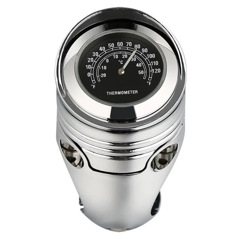 Chrome Universal 1 1/4" 1.25" Motorcycle Handlebar Thermometer Temperature Gauge Motorcycle Accessories