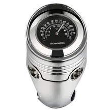 Chrome Universal 1 1/4" 1.25" Motorcycle Handlebar Thermometer Temperature Gauge Motorcycle Accessories