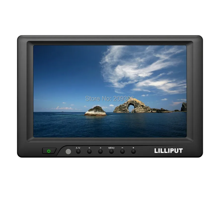 

LILLIPUT 669GL-70NP/C/T 7" TFT LED 4-wire resistive touch panel HDMI monitor with AV VGA DVI HDMI car PC touch screen monitor