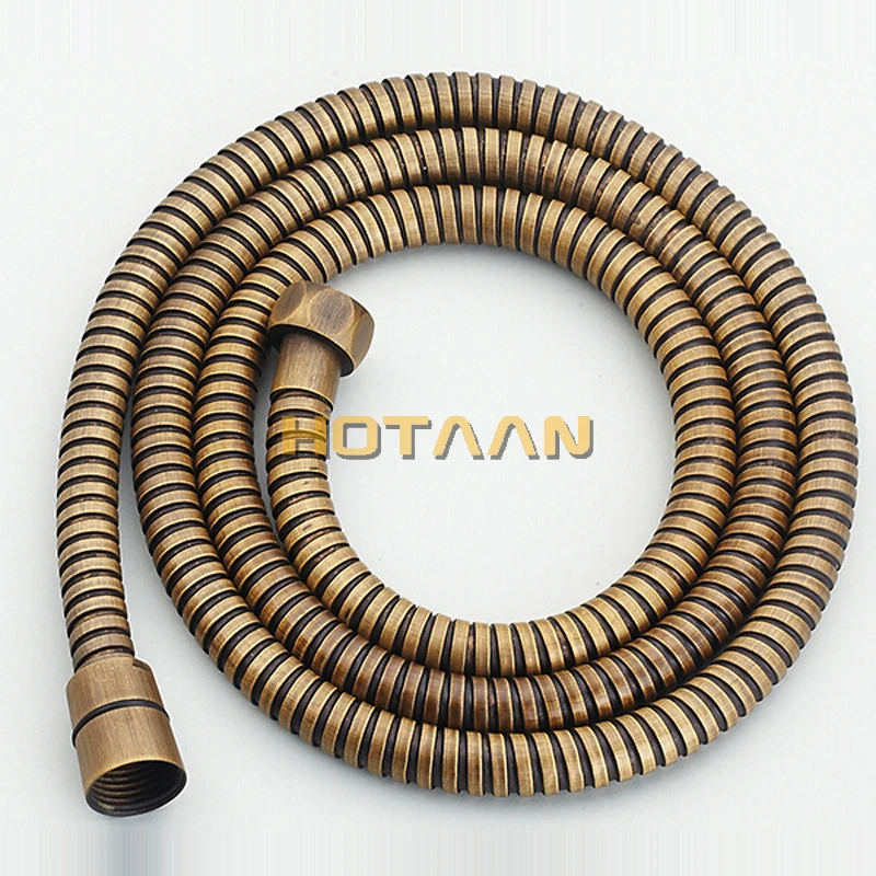 عالية الجودة 1.5 M الفولاذ المقاوم للصدأ خرطوم استحمام مرن أنابيب مزدوجة قفل مع EPDM الأنابيب الداخلية شحن مجاني ، بالجملة YT-5154