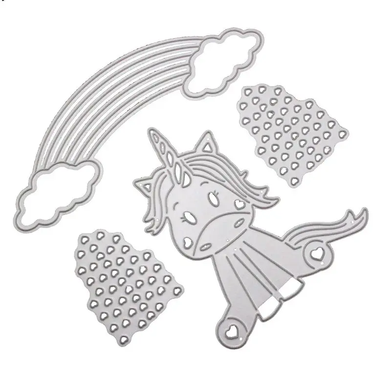 

Rainbow Metal Cutting Dies Stencil DIY Scrapbooking Album Stamp Paper Card Embossing Craft Decor