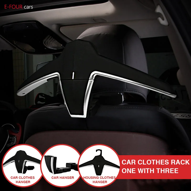 E-FOUR ABS Car Clothes Hanger Quality Car Accessory for High Class Deluxe Car Function of Back Seat Clip Hooks Bag Holder Hanger