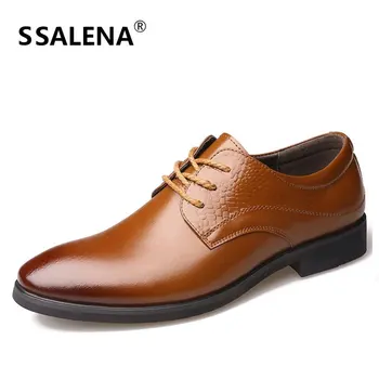 

2020 Business Formal Shoes Men Leather Designer Social Office Dress Shoes Male Luxury Pointed Toe Wedding Shoes AA50131